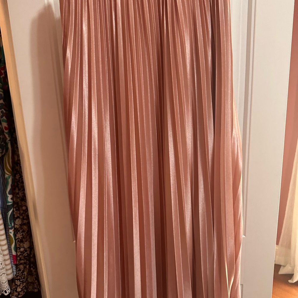 SHEIN Shimmering Blush A-Line Skirt